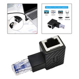 Maxbell Cat6 Ethernet Adapter 8P8C Male/Female 90 Degree for Switches Hubs Routers Down
