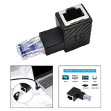 Maxbell Cat6 Ethernet Adapter 8P8C Male/Female 90 Degree for Switches Hubs Routers Down