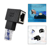 Maxbell Cat6 Ethernet Adapter 8P8C Male/Female 90 Degree for Switches Hubs Routers Left