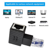 Maxbell Cat6 Ethernet Adapter 8P8C Male/Female 90 Degree for Switches Hubs Routers Left