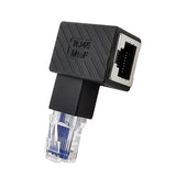 Maxbell Cat6 Ethernet Adapter 8P8C Male/Female 90 Degree for Switches Hubs Routers Left