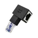 Maxbell Cat6 Ethernet Adapter 8P8C Male/Female 90 Degree for Switches Hubs Routers Left