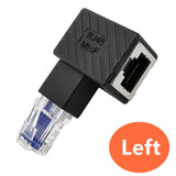 Maxbell Cat6 Ethernet Adapter 8P8C Male/Female 90 Degree for Switches Hubs Routers Left