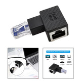 Maxbell Cat6 Ethernet Adapter 8P8C Male/Female 90 Degree for Switches Hubs Routers Left