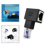 Maxbell Cat6 Ethernet Adapter 8P8C Male/Female 90 Degree for Switches Hubs Routers Left