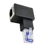 Maxbell Cat6 Ethernet Adapter 8P8C Male/Female 90 Degree for Switches Hubs Routers Right