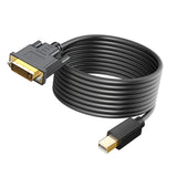 Maxbell Mini DP to DVI Cable DVI Output DP to DVI Cable for Monitor Laptop 100cmx4cmx1.5cm