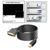 Maxbell Mini DP to DVI Cable DVI Output DP to DVI Cable for Monitor Laptop 300cmx4cmx1.5cm