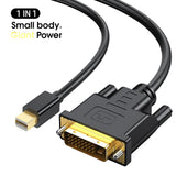 Maxbell Mini DP to DVI Cable DVI Output DP to DVI Cable for Monitor Laptop 300cmx4cmx1.5cm