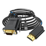 Maxbell VGA Digital to HDMI Analog Video Adapter Cable ,1080P Golden Plating Durable 1m
