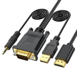Maxbell VGA Digital to HDMI Analog Video Adapter Cable ,1080P Golden Plating Durable 1m