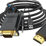 Maxbell VGA Digital to HDMI Analog Video Adapter Cable ,1080P Golden Plating Durable 1m