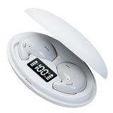 Maxbell Portable Mini Sleeping Earbuds with 500mAh Charging Case for Sleeping Travel White