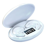 Maxbell Portable Mini Sleeping Earbuds with 500mAh Charging Case for Sleeping Travel White