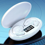 Maxbell Portable Mini Sleeping Earbuds with 500mAh Charging Case for Sleeping Travel White
