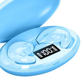 Maxbell Portable Mini Sleeping Earbuds with 500mAh Charging Case for Sleeping Travel Blue