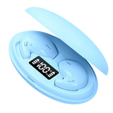 Maxbell Portable Mini Sleeping Earbuds with 500mAh Charging Case for Sleeping Travel Blue