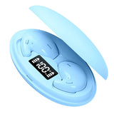 Maxbell Portable Mini Sleeping Earbuds with 500mAh Charging Case for Sleeping Travel Blue