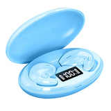 Maxbell Portable Mini Sleeping Earbuds with 500mAh Charging Case for Sleeping Travel Blue