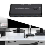 Maxbell USB 3.0 Switcher Selector Two in Four Out, Stable Connection Professional