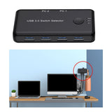 Maxbell USB 3.0 Switcher Selector Two in Four Out, Stable Connection Professional
