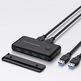 Maxbell USB 3.0 Switcher Selector Two in Four Out, Stable Connection Professional