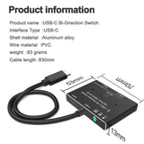 Maxbell USB C Switch Selector 10Gbps Data Transfer for Keyboard Mouse Accessory