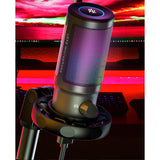 Maxbell USB C Microphone with mute RGB Light Effect for Game Chatting Laptop