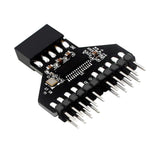 Maxbell USB2.0 Motherboard 9Pin USB Header Female 1 to 2 Male Board Adapter USB Hub