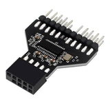 Maxbell USB2.0 Motherboard 9Pin USB Header Female 1 to 2 Male Board Adapter USB Hub
