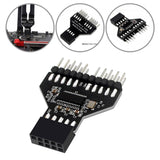 Maxbell USB2.0 Motherboard 9Pin USB Header Female 1 to 2 Male Board Adapter USB Hub