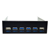 Maxbell 5.25 inch Front Panel USB Hub 4 USB 3.0 Port+2 USB2.0 Port High Speed for PC