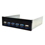 Maxbell 5.25 inch Front Panel USB Hub 4 USB 3.0 Port+2 USB2.0 Port High Speed for PC