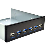 Maxbell 5.25 inch Front Panel USB Hub 4 USB 3.0 Port+2 USB2.0 Port High Speed for PC