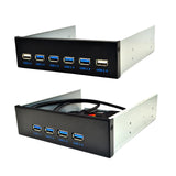 Maxbell 5.25 inch Front Panel USB Hub 4 USB 3.0 Port+2 USB2.0 Port High Speed for PC