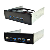 Maxbell 5.25 inch Front Panel USB Hub 4 USB 3.0 Port+2 USB2.0 Port High Speed for PC