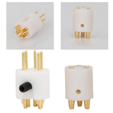 Maxbell 5 Pins Tonearm Plug Din Connector Fast Transmission for Turntable Recorder Male Plug