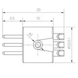 Maxbell 5 Pins Tonearm Plug Din Connector Fast Transmission for Turntable Recorder Male Plug