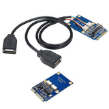 Maxbell Mini Pci-E to USB Adapter Card Conversion Extender Express with USB cables