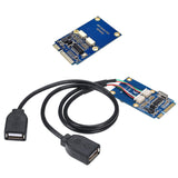 Maxbell Mini Pci-E to USB Adapter Card Conversion Extender Express with USB cables