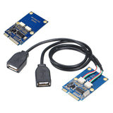 Maxbell Mini Pci-E to USB Adapter Card Conversion Extender Express with USB cables