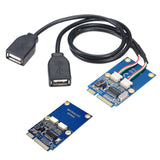 Maxbell Mini Pci-E to USB Adapter Card Conversion Extender Express with USB cables