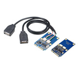 Maxbell Mini Pci-E to USB Adapter Card Conversion Extender Express with USB cables