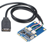 Maxbell Mini Pci-E to USB Adapter Card Conversion Extender Express with USB cables