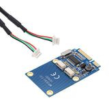 Maxbell Mini Pci-E to USB Adapter Card Conversion Extender Express with USB cables