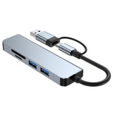 Maxbell 5 in 1 USB3.0 & USB C Hub USB3.0 & USB C to USB Adapter for PC Keyboard