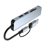Maxbell 5 in 1 USB3.0 & USB C Hub USB3.0 & USB C to USB Adapter for PC Keyboard