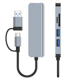 Maxbell 5 in 1 USB3.0 & USB C Hub USB3.0 & USB C to USB Adapter for PC Keyboard