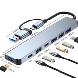 Maxbell 7 in 1 USB C Hub with 4 USB 2.0 Ports Aluminum Alloy for Mouse PC Keyboard