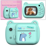 Maxbell Children Digital Instant Print Camera Durable for Birthday Gift Student Blue
